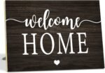 Welcome Sign Wooden Signs Housewarming Gifts For Home Decor, Entryway Sign Wall Art Wooden Plaque Desk Sign With Stand Table Decoration for Women Family -11 - Image 2