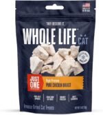 Whole Life Cat Just One Chicken Freeze Dried Cat Treats - Human Grade High Protein Food, Healthy Training Snacks, Freeze Dried Chicken Food Toppers, USA Made Natural Treats - 1 oz (Pack of 1) - Image 2