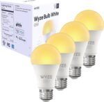 Wyze Lifestyle Bulb White, 800LM A19 Tunable-White Wi-Fi Smart Light Bulb, Compatible with Alexa and Google Assistant, 2.4GHz, No Hub Required, 2700K - 6500K, Dimmable, 90+CRI, Timer & Group, 4-Pack - Image 2