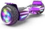 XERATH hoover boards for a 7-12 year old Chrome Color Flash Wheel,Built-in wireless speaker,hoverboard adult range of over 10 miles, hoverboard for All Ages (PURPLE) - Image 2