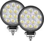 Zmoon 2PCS 4.5 inch 2800LM Round LED Offroad Lights with Spot & Flood Beam, Waterproof Round LED Light Bar for SUV Truck ATV Off Road Fog Driving Lights - Image 2