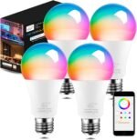 iLC Smart Light Bulb (150 Watt Equivalent) Compatible with Alexa Only, 1550 Lumens, Color Changing Warm White 2700K, 14W Bright LED Bulbs (4 Pack) - Image 2