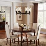 6-Light Black Chandelier, Rustic Industrial Farmhouse Chandeliers with Clear Glass Cylinders, Adjustable Height, E26 Base, Dining Room Chandelier Over Table for Kitchen, Living Room, Staircase - Image 3