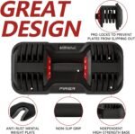 Adjustable Dumbbell Set 55LB Dumbbells Weight, 10-in-1 Weight Dumbbell with Anti-Slip Metal Handle and Bicep Supports for Comprehensive Full Body Strength Training - Image 5