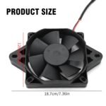 Motorcycle Electric Cooling Fan, 12V DC Electric Cooling Thermal Fan, Replacement for 4 Stroke 200cc 250cc Engine Water Cooled ATV Go Kart Quad Dune Buggy UTV Dirt Bikes - Image 5