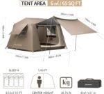 BISINNA 4 Person Camping Tent Family Cabin Tents with Full Rainfly Waterproof Large Double Layer Glamping Tent for Car Camping Outdoor Picinic - Image 3
