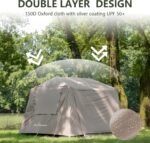 BISINNA 4 Person Camping Tent Family Cabin Tents with Full Rainfly Waterproof Large Double Layer Glamping Tent for Car Camping Outdoor Picinic - Image 5