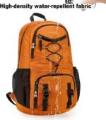 Nerlion Lightweight Foldable 35L Hiking Backpack Travel Backpack for Men Women Camping Waterproof Outdoor Hiking Daypack Backpack Orange - Image 7