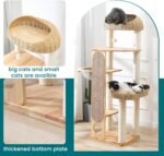 59-inch Cat Tree，Cat Tower with Scratching Post,Extra Long Sisal Blanket, Handwoven Basket & Space Capsule Nest - Image 5