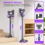 Cordless Vacuum Cleaner for Home, Lightweight Stick Vacuum Cordless Rechargeable with Power Suction 35 Mins Runtime, Cordless Vacuum for Hardwood Floor Pet Hair, Carpets - Image 7