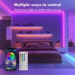 Neon Rope Lights, 50FT RGB Led Strip, Waterproof IP67, DIY Design, Music Sync, 44 Keys Remote Control, Multiple Modes, for Living Room, Bedroom, Holiday Decoration - Image 3