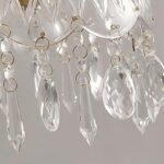 LIGHTLAND 8 Inch Vintage Crystal Chandelier, Crystal Dome Chandelier for Bedroom, Hallway, Balcony, Bedside, Bar - Image 6