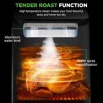 Nutrichef Electric Air Fryer Tenderizer 6.3 Quart | 12-1 Preset Cooking Functions | Includes Tenderizing Function | Digital Display | Transparent Window For Best Cooking Results | Black - Image 3