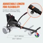 VEVOR Hoverboard Seat Attachment, Adjustable Frame, 220 LBS Capacity, Fits 6.5" 8" 8.5" 10" Hoverboards, Go Kart Accessory for Kids & Adults - Image 4