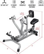 Valor Fitness Seated Row Machine – Plate Loaded with Converging Arms & Multi-Grip Handles, 400 lb Capacity, 2" Plate Adapters for Back & Chest Strength Training Home Gym Equipment - Image 3