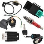 Complete Electrics Wiring Harness Stator Coil CDI Switch lock Ignition Switch Solenoid Relay Spark Plug for 4 Stroke ATV 50cc 70cc 110cc 125cc Pit Quad Dirt Bike Go Kart - Image 3