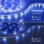 Lepro Indoor LED Strip Lights, 16.4ft RGB Color Changing 5050 SMD LED Light Strip with Remote & 24V Power Adapter for Home Decor, Bedroom, TV Backlight - Image 4