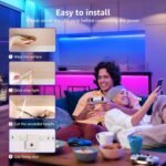 Lepro Indoor LED Strip Lights, 16.4ft RGB Color Changing 5050 SMD LED Light Strip with Remote & 24V Power Adapter for Home Decor, Bedroom, TV Backlight - Image 6