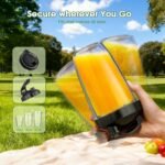 Smoothie Blender 25000RPM Personal Blender for Shakes and Smoothies with 37oz 32oz 23oz Portable Cups Countertop blenders for kitchen, Ice Crushing, Frozen Drinks, Milkshake, Juice, Nuts - Image 4