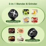 Smoothie Blender 25000RPM Personal Blender for Shakes and Smoothies with 37oz 32oz 23oz Portable Cups Countertop blenders for kitchen, Ice Crushing, Frozen Drinks, Milkshake, Juice, Nuts - Image 5