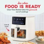 DASH 7qt Clear View Digital Air Fryer - Cream - Image 4