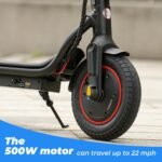 Electric Scooter, 500W/750W/1000W Motor, 22/25/28 MPH Top Speed & 23/28 Miles Range, 9.3"/10" Tires, Foldable Commuter Scooter for Adults and Big Kids with Dual Braking and Cruise Control, APP - Image 4