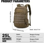 Mardingtop Small Tactical Backpack,Molle Hiking Backpack for Backpacking,Cycling and Biking,15L/25L Backpack - Image 4