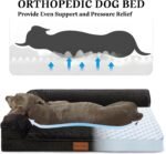 Orthopedic Dog Bed Large Sized Dog 36''X24'', Waterproof L Bolster Egg Crate Foam Pet Crate Beds with Washable Removable Cover, Non-Slip Soft Pet Couch Sleep Mat, Black - Image 4