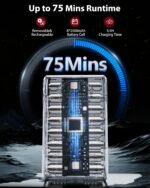 Cordless Vacuum Cleaner, 75Mins/48KPa/600W Self-Standing Stick Vacuum Cleaners for Home, Rechargeable, Lightweight, Anti-Static&Anti-Tangle Brush, for Hard Floor, Carpet, Hardwoods, Pet Hair - Image 4