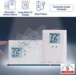 Lux Pro PSD111B Non-Programmable Thermostat for Home Use; 1 Heat, 1 Cool - Image 3