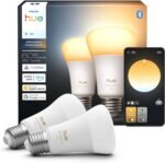 Philips Hue Smart LED A19 Bulb, White Ambiance, E26 Base, 7.2W, Full Spectrum Light 1000K-20000K, 810 Lumens, Dimmable, Works with Alexa, Google, and Apple Home, 2pk - Image 3