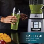 Calphalon Blender, 24-Oz Portable Blend-n-Go Smoothie Cup, ActiveSense 1200-Watt Motor, Dark Stainless Steel - Image 7