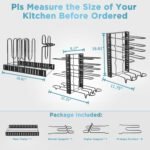 ORDORA Pots and Pans Organizer for Cabinet 16.61 Height, 8 Tier Pot Organizers Rack with 3 DIY Methods, Adjustable Pan Organizer under Cabinet Kitchen Organization and Storage - Image 5