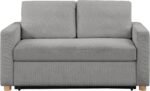 Serta Tulsa 66.1" Convertible Sleeper Loveseat, Full Size, Dreamcoil Comfort, FingerGuard Pinch Point Protection, Boucle Fabric, Grey - Image 4