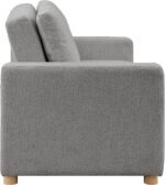 Serta Tulsa 66.1" Convertible Sleeper Loveseat, Full Size, Dreamcoil Comfort, FingerGuard Pinch Point Protection, Boucle Fabric, Grey - Image 5