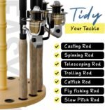 Rush Creek Creations | Rod Holder for 16 Fishing Poles, Garage Organization and Storage, for Reels, Gear, Accessories, Tackle Box - Image 6