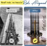Rush Creek Creations | Rod Holder for 16 Fishing Poles, Garage Organization and Storage, for Reels, Gear, Accessories, Tackle Box - Image 7