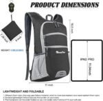 Seektop 20L Hiking Backpack Ultra Lightweight Waterproof Travel Backpack Packable Small Outdoor Bag Foldable Day Pack for Women Men - Image 3