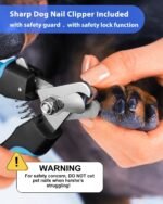 YABIFE Dog Nail Trimmers and Dog Nail Clippers Kit, Whisper Quiet Electric Grinder with Light, for Small, Medium, Large Dogs, Cats Toenail Grooming, 3 Speeds - Image 4