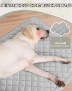 Orthopedic XL Dog Beds Large Sized Dog Waterproof Bed with Removable Washable Cover and Non-Slip Bottom, Quilting Pet Mattress for Crate, 41x27 Inch, Light Gray - Image 4