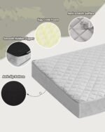 Orthopedic XL Dog Beds Large Sized Dog Waterproof Bed with Removable Washable Cover and Non-Slip Bottom, Quilting Pet Mattress for Crate, 41x27 Inch, Light Gray - Image 5