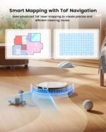 OKP Robot Vacuum and Mop Combo K5 Ultra Small Robotic Cleaner with ToF LiDAR Navigation, 6000pa Suction, WiFi/App/Alexa Control, 170min Runtime, 500ML Dust Box, Ideal for Pet Hair and Home - Image 3
