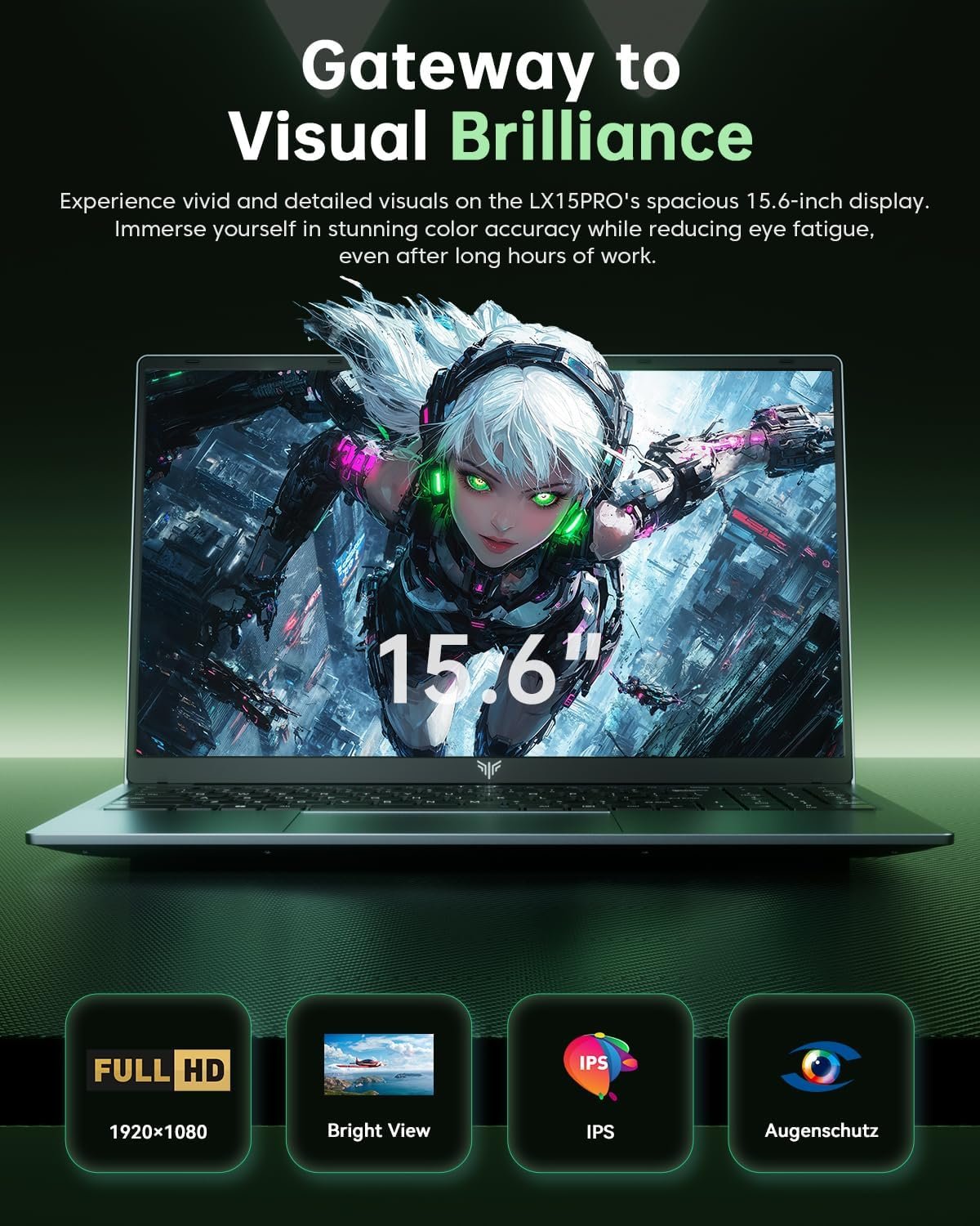 2025 Laptop with AMD Ryzen7 8-core Processor(Up to 4.3GHZ),ΑMD Radeon Graphics,16GB DDR4 RAM 512GB SSD,WiFi 6,15.6 inch IPS Display,Type-C,Micro SD,Webcam,Windows 11 Slim Laptop Computers - Image 6
