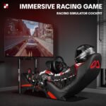 RACGTING Racing Simulator Cockpit with TV Monitor Stand for G PRO Racing Wheel/G29/G920/G923, for Thrustamster T300RS/TS-PC/TS-XW Racer, for FANATEC CSL DD/GT DD Pro/ClubSport DD/DD+ - Image 7
