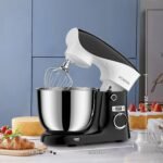 Stand Mixer, 6.5QT 10 Speeds Tilt-Head Electric Stand Mixer, 3-In-1 Kitchen Mixer with Bowl, Dough Hook, Whisk and Beater, Food Mixer for Baking and Daily Use (BLACK WHITE) - Image 7