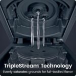 Chefman Caffeinator Single Serve Coffee Maker, Brew Kcups & Grounds, Drip Coffee Machine with Brew Strength Settings, Iced Coffee Function, 48 oz. Removable Water Reservoir - Image 6