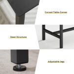 Rovibek Dining Table Set for 4 with 2 Benches – Space-Saving Kitchen Table Set for Kitchen & Dining Room, Black - Image 3