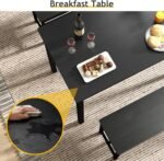 Rovibek Dining Table Set for 4 with 2 Benches – Space-Saving Kitchen Table Set for Kitchen & Dining Room, Black - Image 5