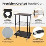 Rush Creek Creations Rod Holders for Garage Fishing Pole Rack Holds up to 12 Rods and Reel Combos - Mobile Garage or Shed Organizer car Fishing Gear Storage - Image 4