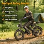 20" Fat Tire Electric Bikes for Adults, 750w Electric Dirt Bike with Full Suspension, 48V 18AH Battery Moped, 31MPH(50KM/H) Max Speed, 40-70 Miles Long Range Motorcycle Ebikes - Image 7